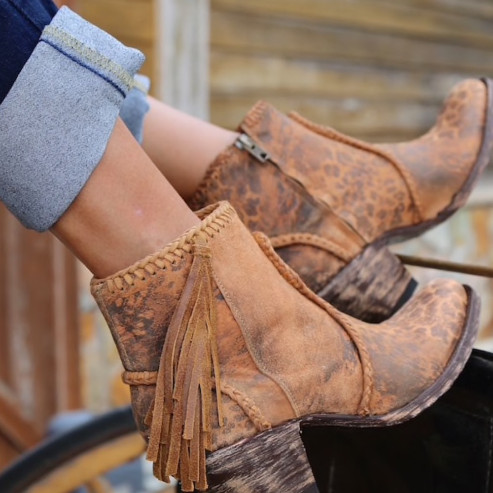 Old Gringo Leopard Booties